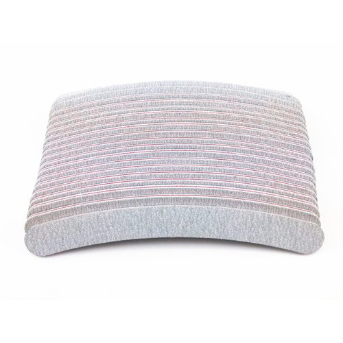Yueton 20pcs 100/180 Grit Curve Double Sided Zebra File Emery Board Nail Files