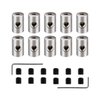 BEADNOVA Pin Locking Backs Pin Locks Backs Locking Pin Back Pin Locking Clasp for Insignia Name Tag Landyards Badge (10pcs, Allen Wrench Included)