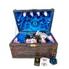 Power Beast Dungeon Mimic Chest Dice Storage Box with Glass Eye, Miniatures and Dungeons and Dragons Accessories, D&D Gift, DND, Dungeon Master, Holds up to 5 Sets of Polyhedral Dice. RPG Game. (BLUE)