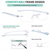 Eyekepper Small Lenes Rimless Reading Glasses Women - Frameless Reader Eyeglasses for Men Reading with Blue Arms +2.50