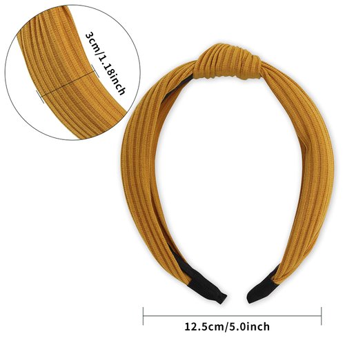 Fishinsea 10 Pack Knotted Wide Headbands for Women Girls Cute Fashion Head Wrap in Solid Color Non-slip Hair Accessories for Daily Festival Gifts