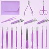 Kowca 16-Piece Manicure Set Nail Clippers Nail Kit Nail Tools Grooming Kit Nail Clippers for Men and Women Nail Cutter Pedicure Tools for Feet with PU Leather Case Manicure Set Dollar