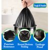 Hommaly 1 Gallon (Fit 1-1.2 Gal)200 pcs Small Black Trash Bags, Strong 1.2 Gallon Garbage Bags,Bathroom Trash Can Bin Liners,Mini Plastic Bags for Office,Waste Basket Liner,Fit 4.5,6 Liters-Black