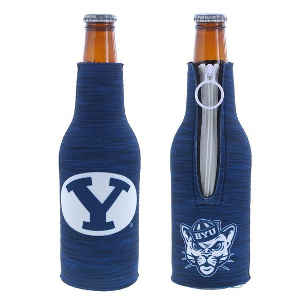 Kolder Team College Logo 2-Sided Insulated Neoprene Zipper Bottle Holder Suit Cooler 2-Pack Set (BYU Cougars - Active Static)