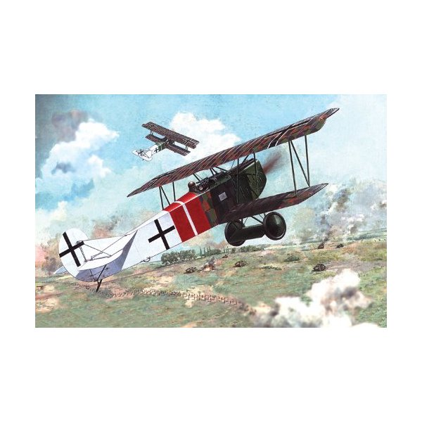 Roden Fokker D.VII Albatros Built Late German Fighter Airplane Model Kit