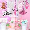LUTER 28pcs Cowgirl Party Hanging Decorations, Cowgirl Party Decorations Pink Bachelorette Party Decorations for Western Disco Party Cowgirl Birthday Bachelorette Party