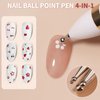 Nail Dotting Pen Nail Art Dotting Tools in Ballpoint Pen Design Nail Art Kit, Nail Art Tip Dot Paint Manicure Kit, Stylus for Watercolor Paper, Tracing Paper (‍NAT248)