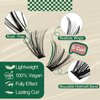 DIY Lash Extension Kit 280pcs Individual Lashes D Curl Eyelash Extension Kit 40D+50D 9-16Mix Natural Lash Clusters with Lash Bond and Seal and Lash Applicator for DIY at Home（KIT-40D50D-0.07D-9-16Mix）