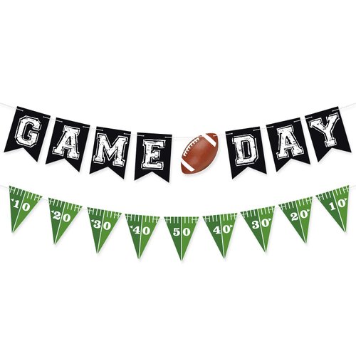 Pre-Strung Football Party Banners Decorations For Locker Tailgate Party Decorations Football Poster Board Decorations Football Party Decor Favors For Boys Birthday