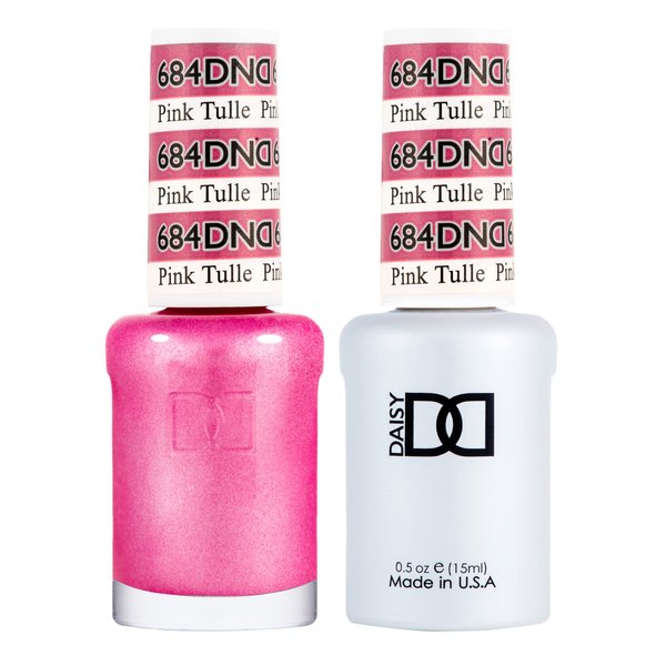 DND Gel Polish Set - 1 each of Pink Gel Polish and Pink Nail Polish, 684 Pink Tulle, 0.5 Fl Oz