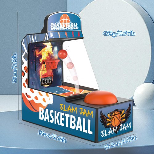 Golden Security Mini Basketball Games, Basketball Toys, Tabletop Basketball Game for Kids and Adults, Desk Games for Office for Adult to Reduce Stress, Basketball Gifts for Boys 8-12