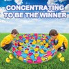 Gamie Duck Pond Matching Game for Kids includes 20 Plastic Ducks with Numbers and 3’ x 6” Inflatable Pool - Fun Memory Game - Water Outdoor Game for Children, Preschoolers, Birthday Party