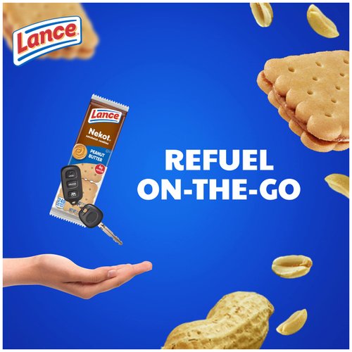 Lance Sandwich Cookies, Nekot Peanut Butter, 8 Individually Wrapped Packs, 6 Sandwiches Each