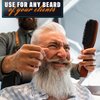 Boar Bristle Beard Brush for Men - LIBERHAUS Beard Straightener Brush Wood Beard Grooming Boar Bristle Hair Brush for Men's Grooming Brush - Mustache Brush for Men Long Handle Natural Bristle Brush