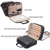 ELCUPA Tattoo Carrying Case-Tattoo Supplies Organizer-Tattoo Kit Case -Tattoo Supplies Carrying Bag for Tattoo Stencil Printer, Tattoo Ink, Tattoo Equipment, Tatoo Pens Black