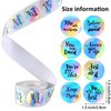 500 Pieces Laser Inspirational Words Stickers Motivational Quote Stickers Inspiring Planner Stickers Holographic Rainbow Encouraging Stickers Round Label Sticker for Book Phone Car Scrapbook, 1.5 Inch