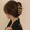 Snake Hair Claw Clip Gold Line Hair Clip Metal Snake Shape Creative Claw Clips for Women Girls Hair Accessories Fashionable Hair Claw Clips for Thick-gol