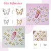 Butterfly Nail Charms, 58pcs 3D Golden Silver Butterfly Charms for Acrylic Nails, 8 Butterflies Nail Rhinestones Gems Charms +50 Alloy Studs, Nail Art Crystals Diamonds Decor Supplies for Nails DIY