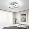 CANEOE Led Hallway Ceiling Light Fixtures, Square Modern Lamp, 6000K Chrome Finish Indoor Lighting Fixture for Living Room Bedroom Kitchen Bathroom Lights