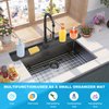 32"x 5.5" Sink Splash Guard Mat, Longer Silicone Faucet Splash Guard, Silicone Faucet Handle Drip Catcher Tray, Drip Protector Splash Countertop (Black)