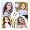 AOZUO Mini Bobby Pins, 50PCS 1.37 Inch Small Curved Hair Pins Metal Wavy Hairpins Hair Accessories for Women Gilr Kids Wedding Hairstyles Buns Long Straight Curly Hair All Hair Types(Brown)