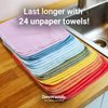 Reusable Paper Towels - Value Pack of 24 Paperless Towels! 100% Cotton, Super Soft, Absorbent, Washable and Made To Last Cut Back Waste Less with our Cloth By ZeroWastely