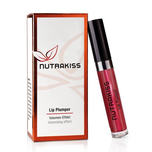 Nutrakiss Lip Plumper - Red I Natural Plumping Lip Gloss with Niacin (Vitamin B3) I Clear Lip Plumper for Fuller Lips I Made in Germany I 5ml
