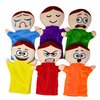 6 Pack Feeling Hand Puppets for Kids with 6 Emotions, with Moveable Arms, Soft Plush Hand Puppets for Toddlers, Early Education Toys, Social Emotional Learning Activities by 4E's Novelty