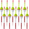 Sumind 10 Pieces Fishing Floats Balsa Wood Floats Oval Stick Floats Slip Bobbers for Fishing Tackle Accessories (0.79 Inch in Diameter, 1.18 Inch in Length)