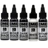ELEMENT TATTOO SUPPLY - Shading 3 Stage Grey Wash - Black and White Tattoo Ink - Light - Medium - Dark - Shades (5) 1oz Bottles