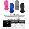 4 Pairs Kids Ski Gloves Waterproof Warm Snow Mittens Winter Warm Gloves for Outdoor Activities (Rose Red, Gray, Royal Blue, Black, 5-8 Years)