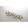 Generic Silver and light gold tone crystal stars alligator hair clip for fine thin hair