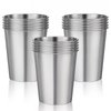 JOUTYFOR 15 Pieces 8 oz Stainless Steel Pint Cups Unbreakable Water Tumblers Stackable Metal Mint Julep Cups Reusable Metal Glasses for Kids Travel Outdoor Camping Activities Home