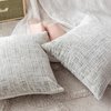 Home Brilliant Decorative Accent Pillow Covers Chenille Throw Pillows for Couch Bedroom Plush Cushion Cover for Sofa, 2 Pack, 18x18 inch (45cm), Cream Mixed Black