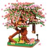Cherry Blossom Bonsia Tree Building Set for Adult, Micro Cherry Treehouse Building Blocks for Kids, Mini Flowers House Building Bricks Toys for Ages of 14+ (2138PCS)