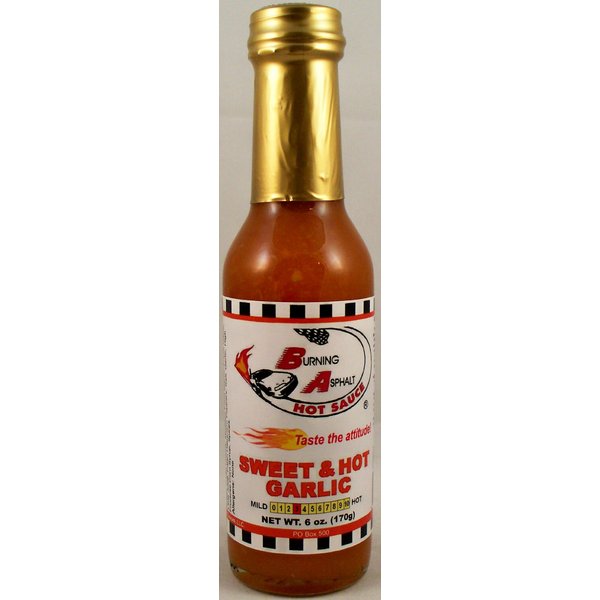 Burning Asphalt Sauces Sweet & Hot Garlic Hot Sauce - 6 oz.