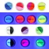 MEICOLY Water Activated Eyeliner 14 Colors,Neon UV Rainbow Face Paint,7 Cakes Duo Color Halloween Hydra Liner,Matte Graphic Eyeliner, Fluorescent Glow Blacklight Black White Body Paint