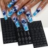 MOLILON Airbrush Stencils for Nails French Tip Nail Stickers Decals Printing Templates Stencil Tool Moon Star Heart Butterfly Hollow Nail Art Stickers for Nail Designs (154 Designs, 24 Sheets)