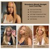 SOKU 13x4 Lace Front Wigs 32 Inch Long Straight Synthetic Wigs with Baby Hair Free Part Strawberry Honey Blonde Lace Frontal Wigs Pre Plucked for Women Girls Cosplay Gift