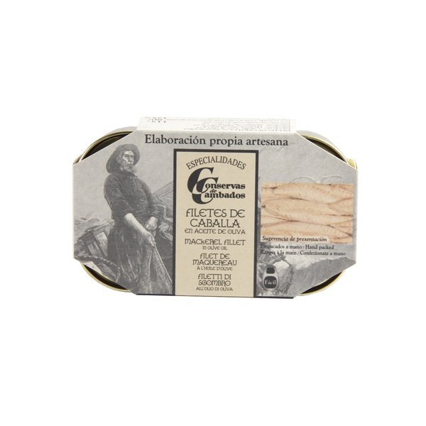 Conservas de Cambados Filetes de Caballa - Mackerel Fillets in Olive Oil (4 oz/111 g tin)