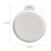 Folding Hair Brush with Mirror for Purse/Pocket,Round Mini Compact Massage Comb for Girls and Women (Black+White)
