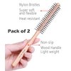 PERFEHAIR Small Round Hair Brush-2-Pack, 1 Inch Mini Barrel Roller Styling Hairbrush for Short, Thin Hair & Beard Blow Drying, Both for Men & Women