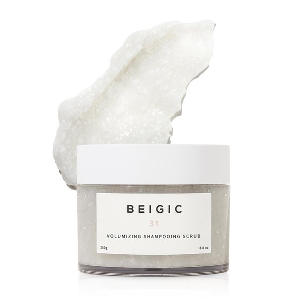 BEIGIC Volumizing Shampooing Scrub - Flaky Scalp Care, Shampooing Scrub w/Sacha Inchi Seed Oil, Sea Salt & Mint Menthol | Volumizing, Clarifying, Cooling, Soothing, Vegan Hair & Scalp Scrub, 8.81 Oz.