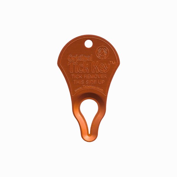 The Original Tick Key - Tick Detaching Device - Portable, Safe and Highly Effective Tick Detaching Tool (Orange)