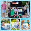 UNEEDE Bath Toy Organizer,1.55 Gallons Bathtub Toy Storage Organizer,Quick Access Bath Toy Holder For Bathtub,Baby Organizer And Storage,Quick Dry Baby Bath Toy Storage For Tub,Mesh Shower Caddy(Blue)