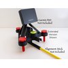 Adjustable Alignment & Leveling Stand for Garmin Approach R10 (Extended Height), Black with Red Knobs, Extended Height: 0.25'' - 2''