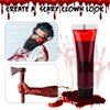 Vampire Fake Blood and Tattoo Set, Halloween Tattoo Stickers Wound Tattoo Stickers, Dark Red Realistic Washable Special Effects SFX Makeup, Halloween Costume, Zombie, Vampire and Monster Makeup