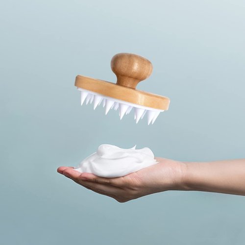 JDY Brush Bamboo Hair Brush &Shampoo Brush for Hair Growth and Dandruff Removal Wooden Shower Scalp Massager Wide Tooth Comb Scalp Scrubber or Women Men Wet Dry Hair Care