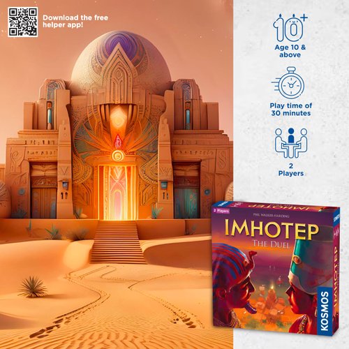 Imhotep: The Duel - A Kosmos Game from Thames & Kosmos | 2-Player Version of Spiel Des Jahres-Nominated Imhotep, Builder of Egypt Board Game