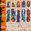 Partywind 36 Sheets Kids Full & Half Arm Halloween Temporary Tattoos Sleeves, Fake Tattoo Stickers for Halloween Party Supplies Decorations, Halloween Treats for Kids Trick or Treat Party Games